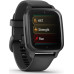 Garmin Venu Sq 2 Music Edition Slate Aluminum Bezel with Black Case and Silicone Band