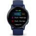 Garmin vívoactive 5 Metallic Navy Aluminum Bezel with Navy Case and Silicone Band