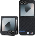 BMW M PU Carbon Blue Line Zadní Kryt pro Samsung Galaxy Z Flip6 Black