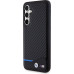 BMW M PU Carbon Blue Line Zadní Kryt pro Samsung Galaxy S23 FE Black