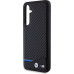 BMW M PU Carbon Blue Line Zadní Kryt pro Samsung Galaxy S23 FE Black