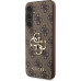 Guess PU 4G Metal Logo Zadní Kryt pro Samsung Galaxy S23 FE Brown