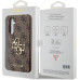 Guess PU 4G Metal Logo Zadní Kryt pro Samsung Galaxy S23 FE Brown