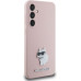 Karl Lagerfeld Liquid Silicone Metal Choupette Zadní Kryt pro Samsung Galaxy S23 FE Pink