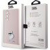 Karl Lagerfeld Liquid Silicone Metal Choupette Zadní Kryt pro Samsung Galaxy S23 FE Pink