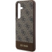 Guess PU 4G Stripe Zadní Kryt pro Samsung Galaxy S24+ Brown