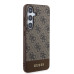 Guess PU 4G Stripe Zadní Kryt pro Samsung Galaxy S24+ Brown