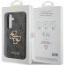 Guess PU 4G Metal Logo Zadní Kryt pro Samsung Galaxy S24 Grey