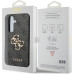 Guess PU 4G Metal Logo Zadní Kryt pro Samsung Galaxy S24+ Grey