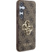 Guess PU 4G Metal Logo Zadní Kryt pro Samsung Galaxy S24 Brown