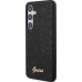 Guess PC/TPU Glitter Flakes Metal Logo Zadní Kryt pro Samsung Galaxy S24 Black