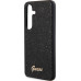 Guess PC/TPU Glitter Flakes Metal Logo Zadní Kryt pro Samsung Galaxy S24 Black