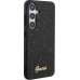 Guess PC/TPU Glitter Flakes Metal Logo Zadní Kryt pro Samsung Galaxy S24 Black