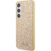 Guess PC/TPU Glitter Flakes Metal Logo Zadní Kryt pro Samsung Galaxy S24 Gold