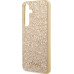 Guess PC/TPU Glitter Flakes Metal Logo Zadní Kryt pro Samsung Galaxy S24 Gold