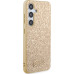 Guess PC/TPU Glitter Flakes Metal Logo Zadní Kryt pro Samsung Galaxy S24 Gold