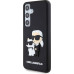 Karl Lagerfeld 3D Rubber Karl and Choupette Zadní Kryt pro Samsung Galaxy S24 Black