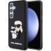 Karl Lagerfeld 3D Rubber Karl and Choupette Zadní Kryt pro Samsung Galaxy S24 Black