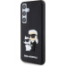 Karl Lagerfeld 3D Rubber Karl and Choupette Zadní Kryt pro Samsung Galaxy S24+ Black