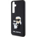 Karl Lagerfeld 3D Rubber Karl and Choupette Zadní Kryt pro Samsung Galaxy S24+ Black