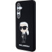 Karl Lagerfeld Liquid Silicone Ikonik NFT Zadní Kryt pro Samsung Galaxy S24 Black