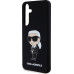 Karl Lagerfeld Liquid Silicone Ikonik NFT Zadní Kryt pro Samsung Galaxy S24+ Black