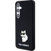 Karl Lagerfeld Liquid Silicone Choupette NFT Zadní Kryt pro Samsung Galaxy S24+ Black