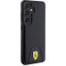 Ferrari PU Leather Bottom Carbon Zadní Kryt pro Samsung Galaxy S24 Black