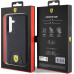 Ferrari PU Leather Bottom Carbon Zadní Kryt pro Samsung Galaxy S24 Black