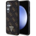 Guess PU Leather 4G Triangle Metal Logo Zadní Kryt pro Samsung Galaxy S24+ Black