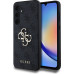 Guess PU 4G Metal Logo Zadní Kryt pro Samsung Galaxy A35 5G Grey