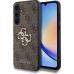 Guess PU 4G Metal Logo Zadní Kryt pro Samsung Galaxy A35 5G Brown