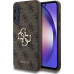 Guess PU 4G Metal Logo Zadní Kryt pro Samsung Galaxy A55 5G Brown