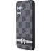 DKNY PU Leather Checkered Pattern and Stripe Zadní Kryt pro Samsung Galaxy S24 Black