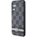 DKNY PU Leather Checkered Pattern and Stripe Zadní Kryt pro Samsung Galaxy S24+ Black