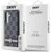 DKNY PU Leather Checkered Pattern and Stripe Zadní Kryt pro Samsung Galaxy S24+ Black