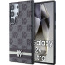 DKNY PU Leather Checkered Pattern and Stripe Zadní Kryt pro Samsung Galaxy S24 Ultra Black