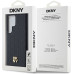 DKNY PU Leather Repeat Pattern Stack Logo Magsafe Zadní Kryt pro Samsung Galaxy S24 Ultra Black