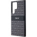 DKNY PC/TPU Repeat Pattern Tonal Stripe Zadní Kryt pro Samsung S24 Ultra Black