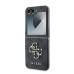 Guess PU 4G Metal Logo Zadní Kryt pro Samsung Galaxy Z Flip6 Grey