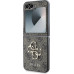 Guess PU 4G Metal Logo Zadní Kryt pro Samsung Galaxy Z Flip6 Brown