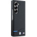 BMW M PU Carbon Blue Line Zadní Kryt pro Samsung Galaxy Z Fold6 Black