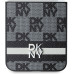 DKNY PU Leather Checkered Pattern and Stripe Zadní Kryt pro Samsung Galaxy Z Flip6 Black