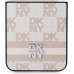 DKNY PU Leather Checkered Pattern and Stripe Zadní Kryt pro Samsung Galaxy Z Flip6 Pink