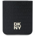 DKNY PU Leather Repeat Pattern Stack Logo Zadní Kryt pro Samsung Galaxy Z Flip6 Black