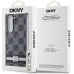 DKNY PU Leather Checkered Pattern and Stripe Zadní Kryt pro Samsung Galaxy Z Fold6 Black