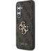 Guess PU 4G Metal Logo Zadní Kryt pro Samsung Galaxy S24 FE Brown