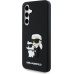 Karl Lagerfeld 3D Rubber Karl and Choupette Zadní Kryt pro Samsung Galaxy S24 FE Black