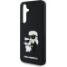 Karl Lagerfeld 3D Rubber Karl and Choupette Zadní Kryt pro Samsung Galaxy S24 FE Black