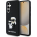 Karl Lagerfeld 3D Rubber Karl and Choupette Zadní Kryt pro Samsung Galaxy S24 FE Black